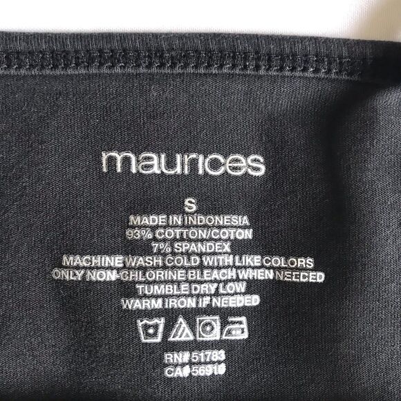 Maurices Women's Small S Black Spaghetti Strap Tank Top Sleeveless Y2K Stretch - Picture 2 of 6